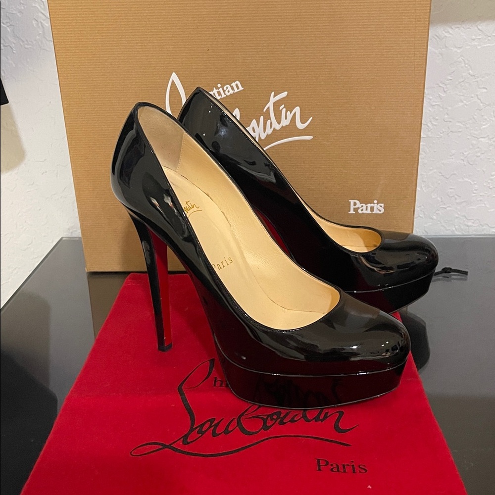 Christian Louboutin Black Patent Leather Heels